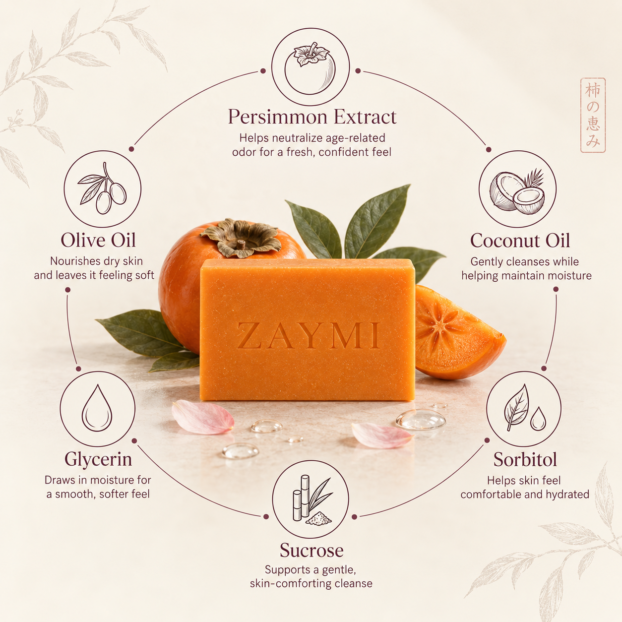 Zaymi Japanese Persimmon Soap