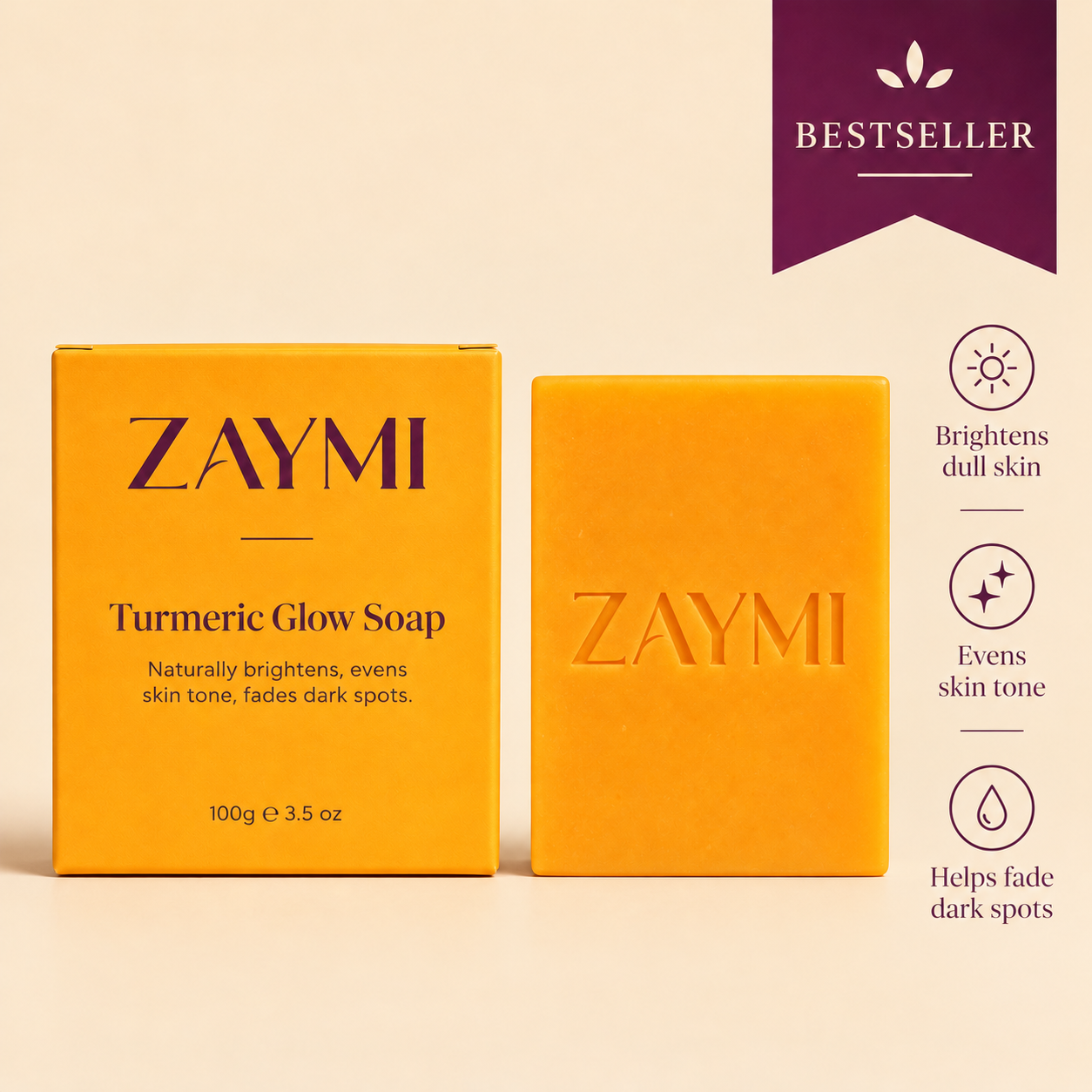 ZAYMI Turmeric Glow Bar