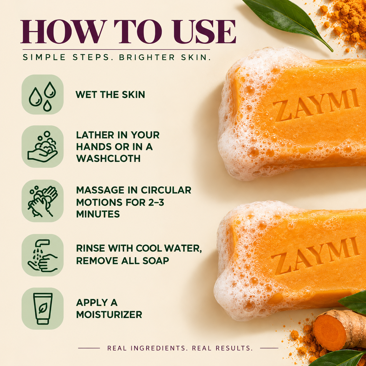 ZAYMI Turmeric Glow Bar