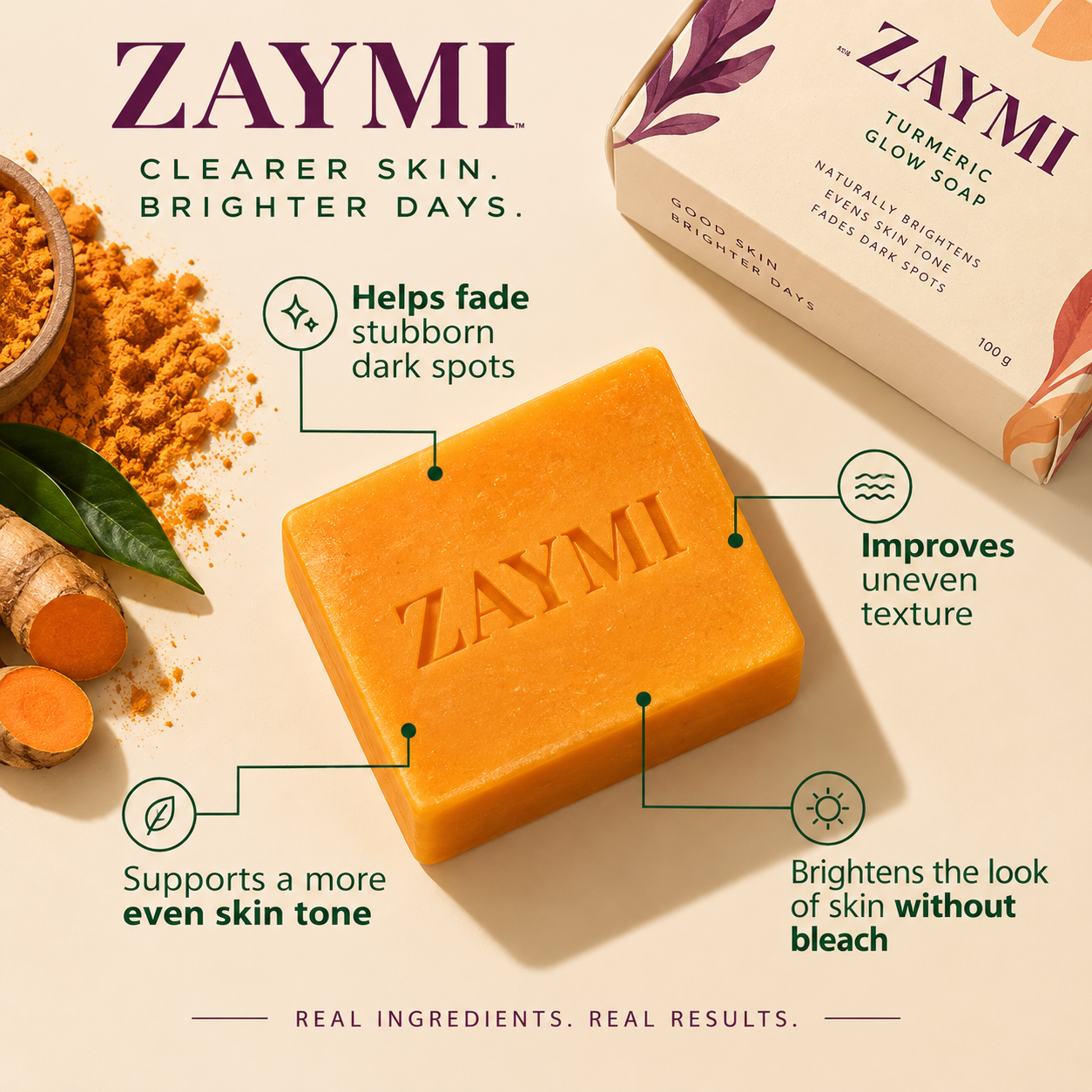 ZAYMI Turmeric Glow Bar