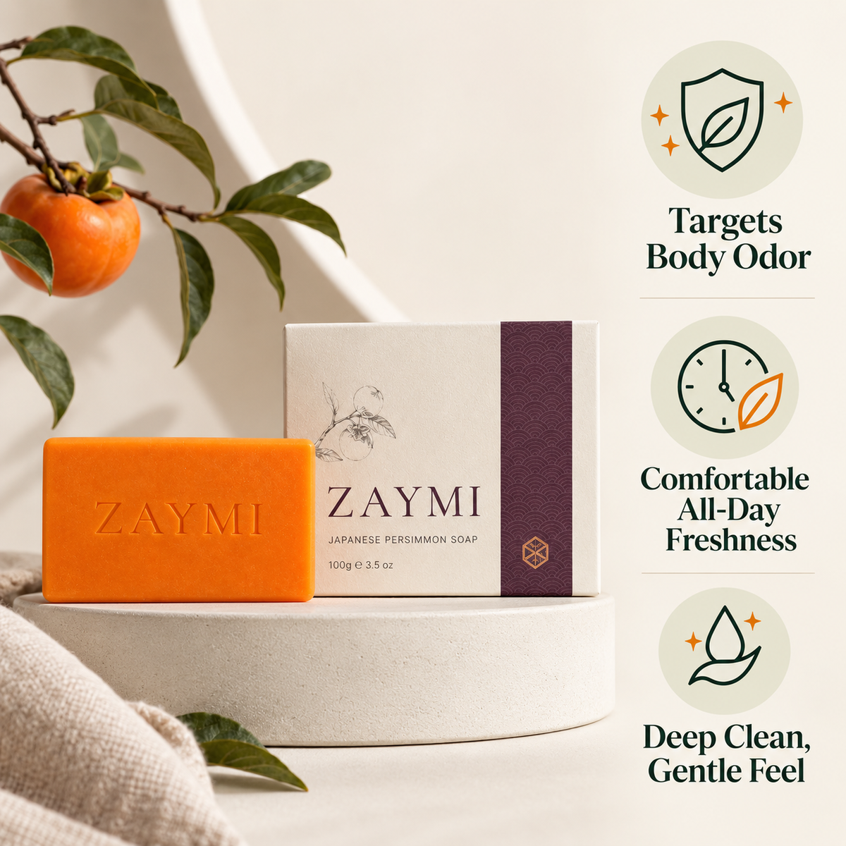 Zaymi Japanese Persimmon Soap
